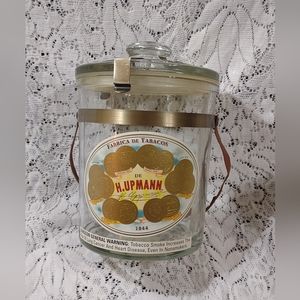 Perfect Condition - H. Uppman Glass Humidor - Vintage